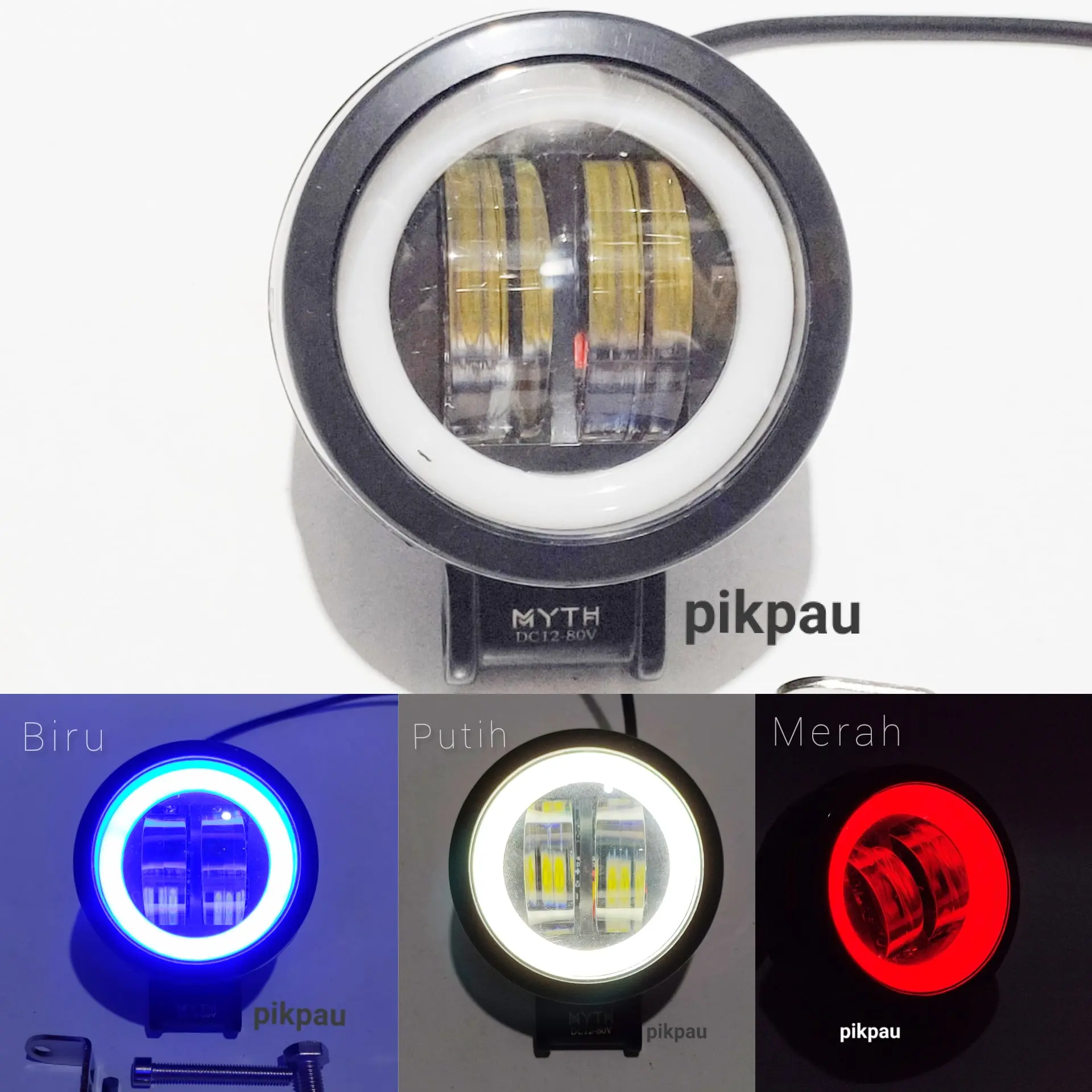 Lampu Tembak Sorot 2 Mata Led Bentuk Bulat Foglamp