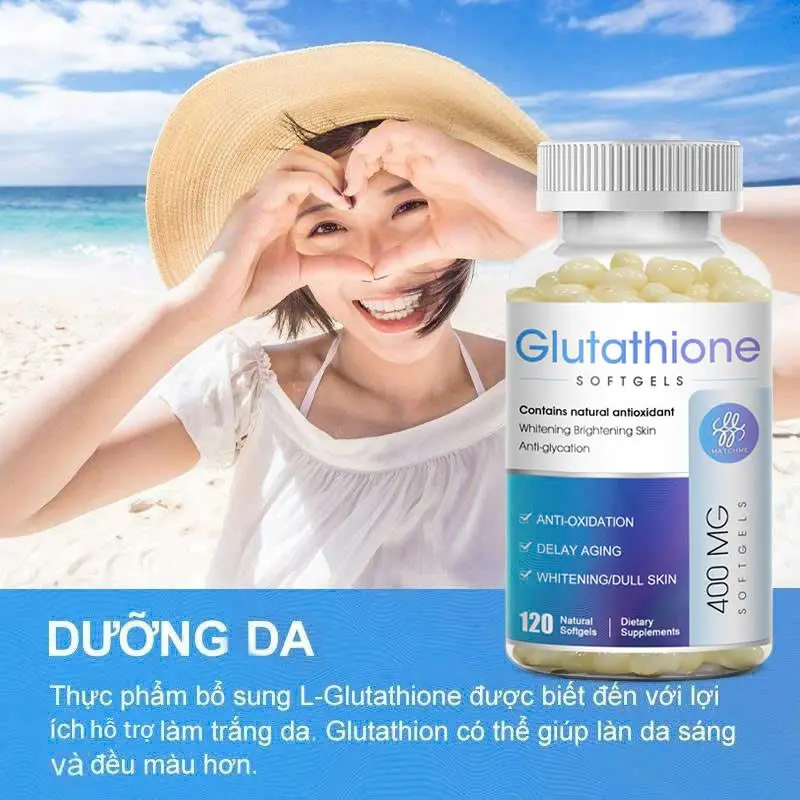 CHÍNH HÃNG] Viên Uống Glutathione iMATCHME Hỗ Trợ Trắng Sáng Da, Mờ Thâm  Nám Sạm, Chống Lão Hóa Da, Thanh Lọc Cơ Thể 120 Viên