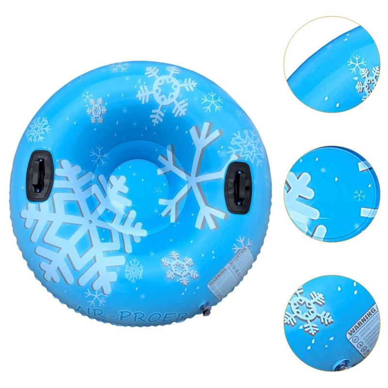 Product Introduction of Inflatable Snow Tube with Handles Snow Toy Portable Cold Resistant Gift Snow Sled Christmas Snow Sledge for Games New Year 1