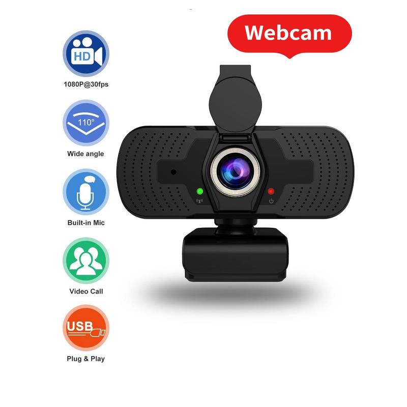 Webcam 1080P 200Pixel USB Webcam Camera for Laptop Computer Night ...