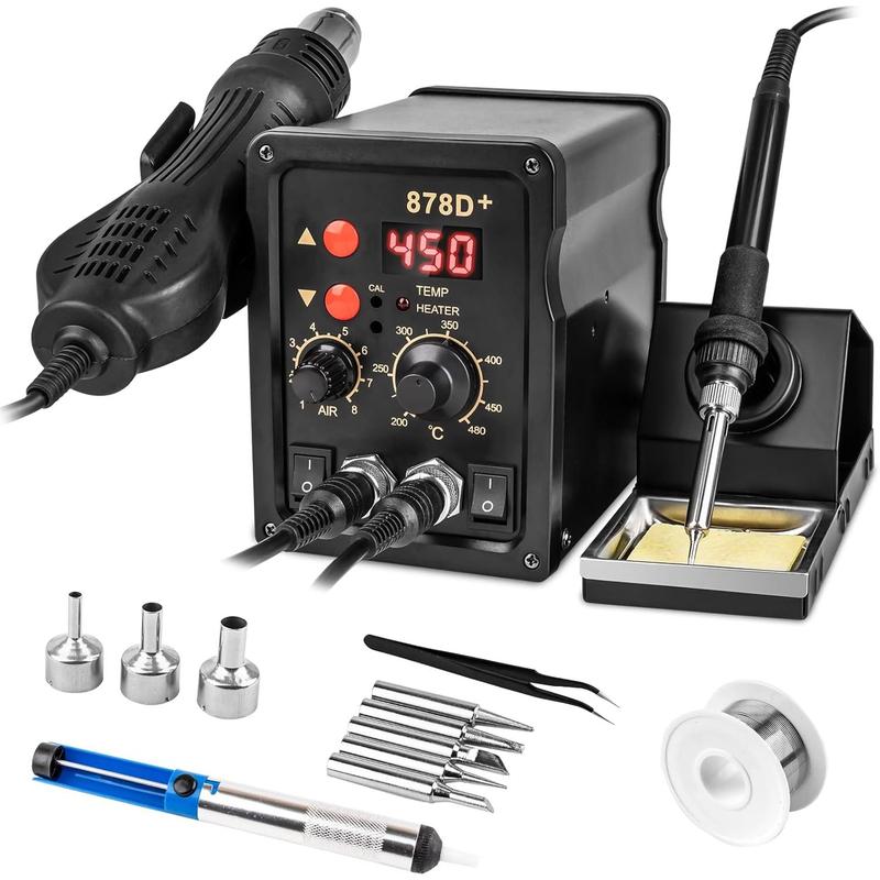 Control Rework Kitt 2 in 1 Hot Air Rework Soldering Iron Station Kit, Precision Circuit ...