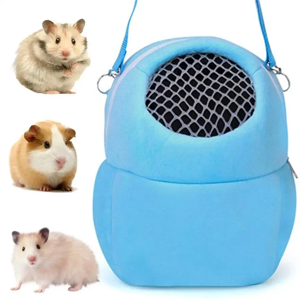 Small Pet Bag Portable Squirrel Guinea Pig Cotton Mesh Breathable Hamster One-shoulder Take-away Small Animals Carrying Bag