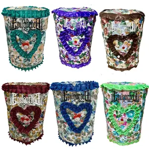 sarung galon motif  bunga kain satwen kasanova di lapisi busa tebal