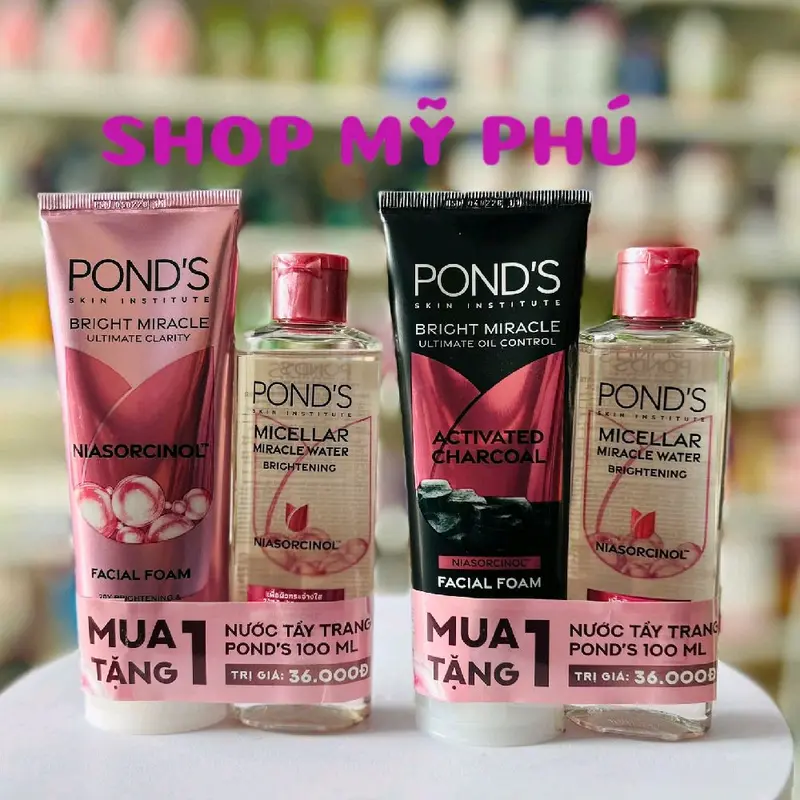 Sữa rửa mặt POND'S chai 100ml( tặng 1 nước tẩy trang 100ml hoặc 3 tuýp Pond’s 0