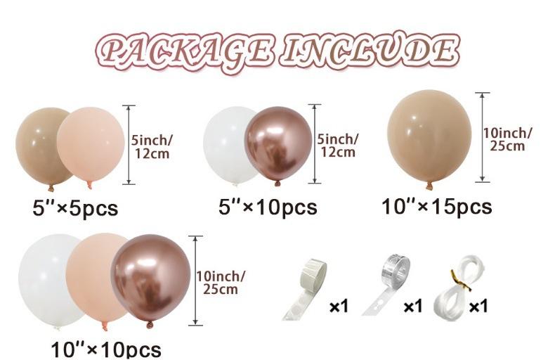 Product Introduction of Get the Party Started with Our Rose Gold Balloon Party Pack!Wow Your Guests with Our Best-Selling Balloon Arch Kit in Rose Gold!Create a Classy and Festive Atmosphere with Our Balloon Decoration Set! 1