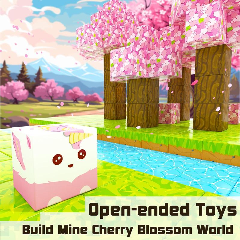 Magnetic Building Block Toy, 192pcs/set Creative Pixel DIY Tabletop Decoration, Creative Sensory Toy for Boys & Girls 6
