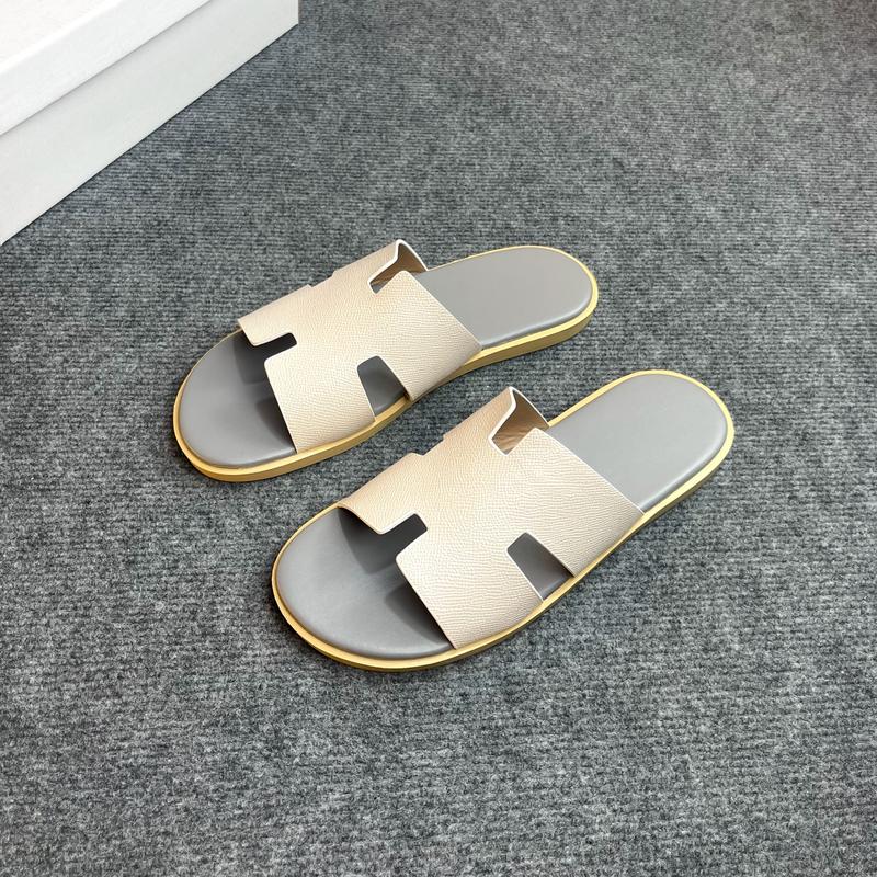 [Hàng loại 1 - Sơn Viền Quai] Dép Nam/Nữ Chữ H Size 36-45 Quai Kem Phom LikeAuth, Dép Da Quai Ngang Trend 2024, Đế Cao Su Cao Cấp, Dép Thời Trang (Nhung Đồng Quai Hậu Sandal DéP Đế Bằng) 4