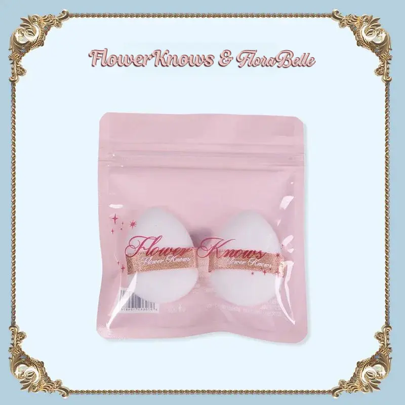Flower Knows Mini Finger Powder Puff 2 Piece/Pack Makeup Powder Puff Loose Super Soft
