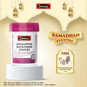 Swisse Ultiboost Astaxanthin Glutathione Complex - Multivitamin untuk Membantu Mencerahkan dan Meratakan Warna Kulit