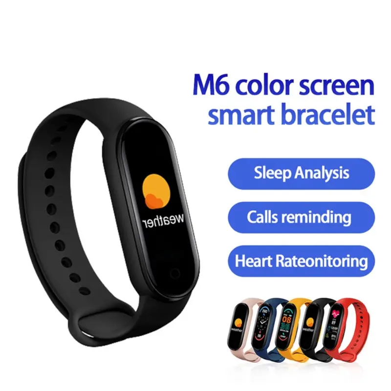 Đồng hồ thông minh, Mi Band 6 / M6, Vòng đeo tay thể thao, Máy theo dõi nhịp tim, Có màn hình Bluetooth, Hỗ trợ Xiaomi 6, Đồng hồ thông minh thể thao 1