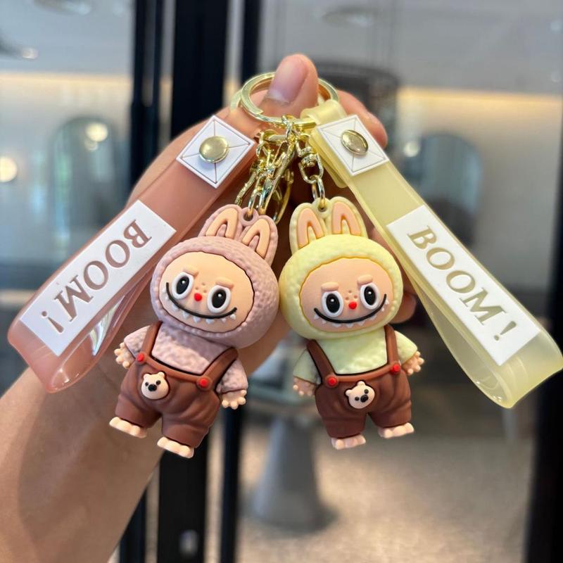 Product Introduction of Silicone cartoon pendant Labbubu Keychain bag pendant backpack accessories 10