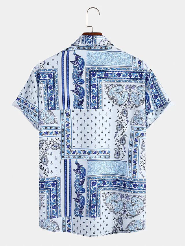 Product Introduction of Hot selling men's short sleeve shirt summer solid color lapel casual beach style streetwear 7