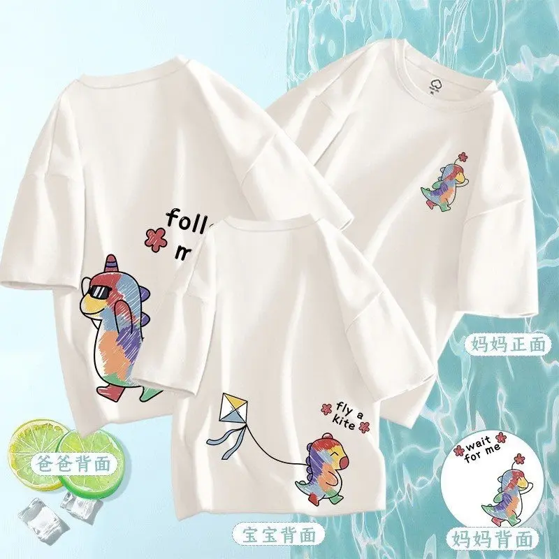 Áp thun gia đình in hình Khủng Long 5