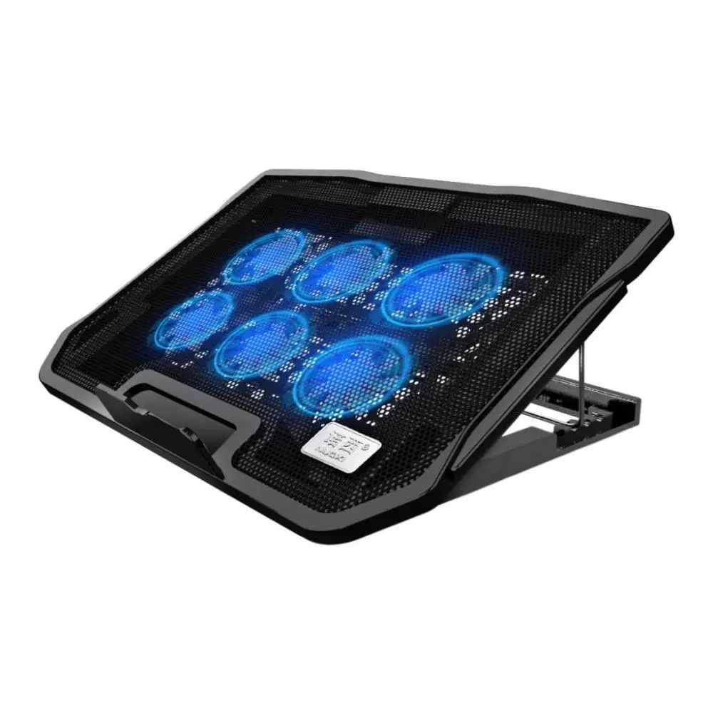 Laptop Cooling Pad with 6 Fans Support Laptops 2 USB Ports Desk Accessories Notebook Cooling Stand Ergonomic Laptop Holder