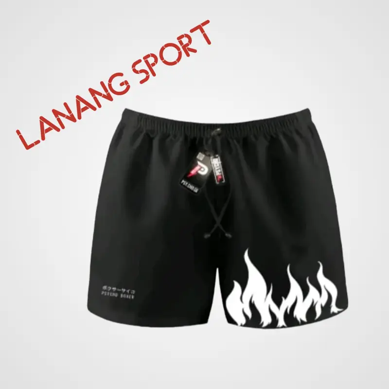 paket 100 dpt 10 cOD cELANA pENDEK fIRE / cELANA kOLOR pENDEK mOTIF aPI tERBARU dARI tOKO ;lANANG sTORE Melar Pria Boxer Shorts Surfing Dewasa Santai Karet celanavoli cepat kering  volly anti-bau longgar regular fit pelindung sinar uv uukuran l cuci kerin 5