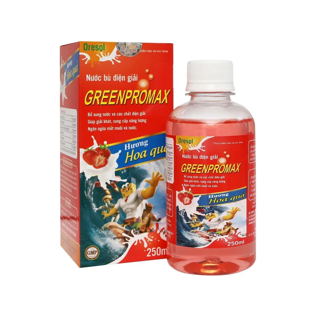 Nước bù điện giải (Vị Dâu) ORESOL GREEN PROMAX Bổ sung nước