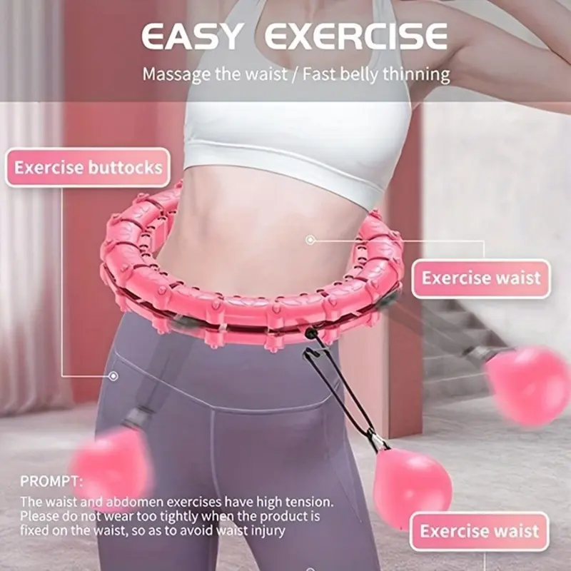 24 Knots Smart Fitness Hoop, Infinity Hoop, Fitness Massage Workout Equipment, Great for Adults and Beginners, Gym Accessories 3