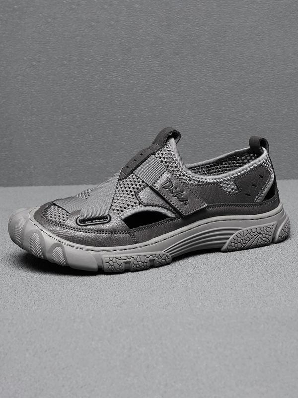 Men's Casual Breathable Mesh Sport Sandals, Fashionable Outdoor Beach Sandals, Male All-match Round Toe Sandals for Daily Wear 0