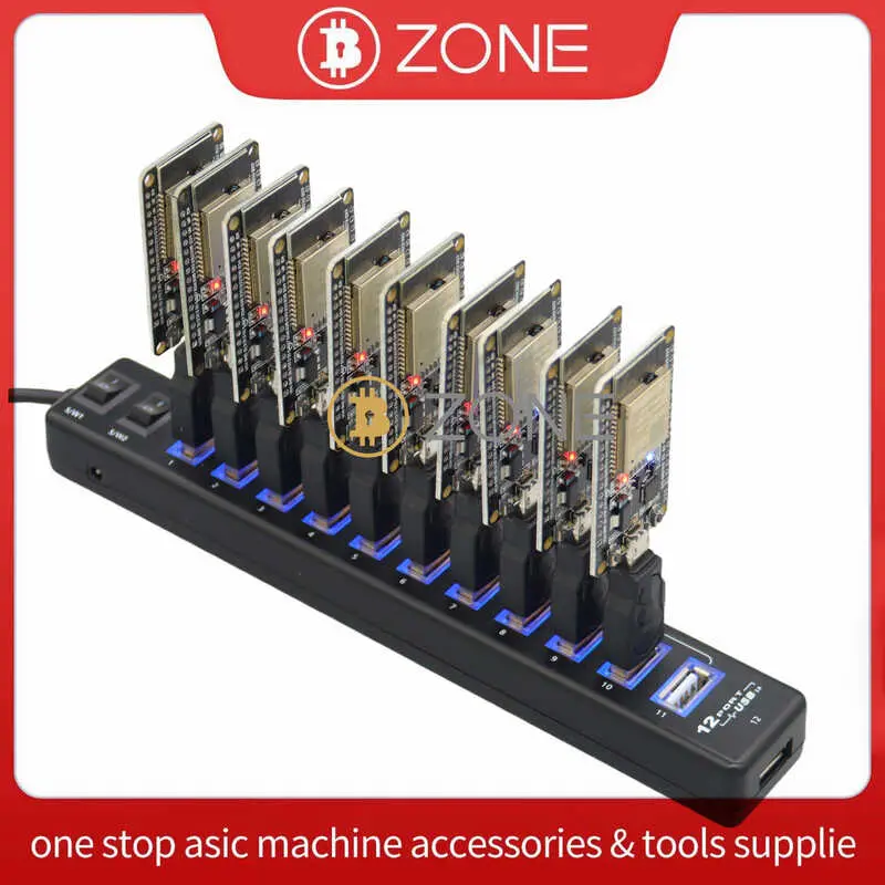 NerdMiner 550kh s Nerd Miner ESP32 WROOM 10 x Combo Kit with USB Hub Crypto Mining Station