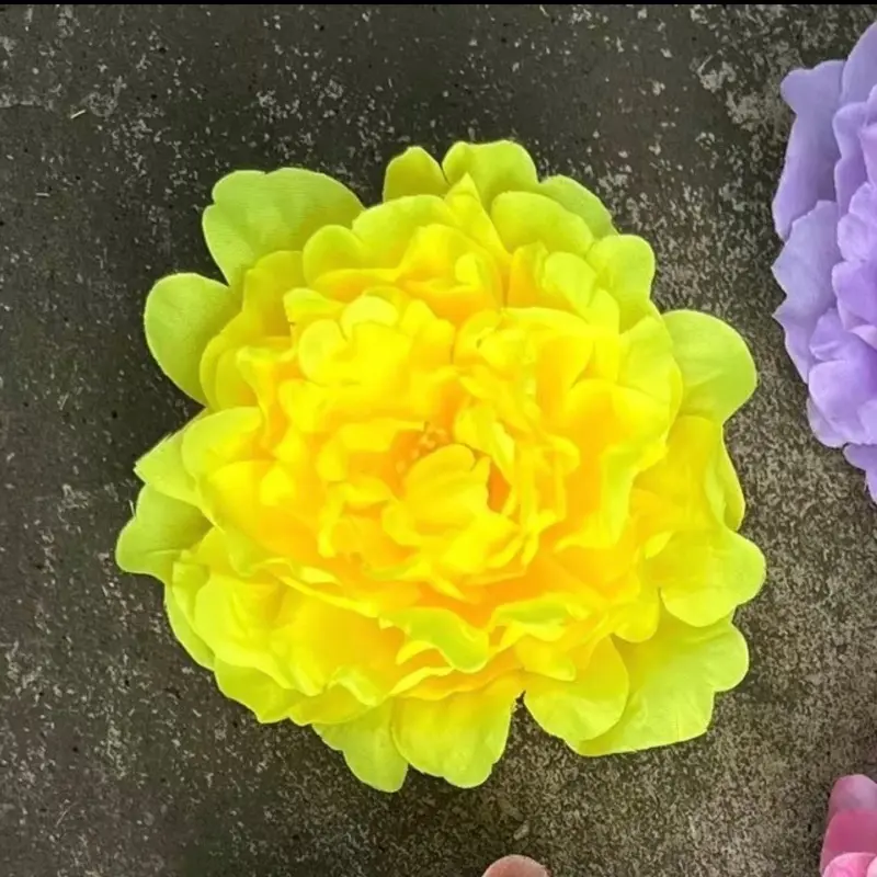 Đầu bông hoa mẫu đơn giả trang trí bông to 12cm 1