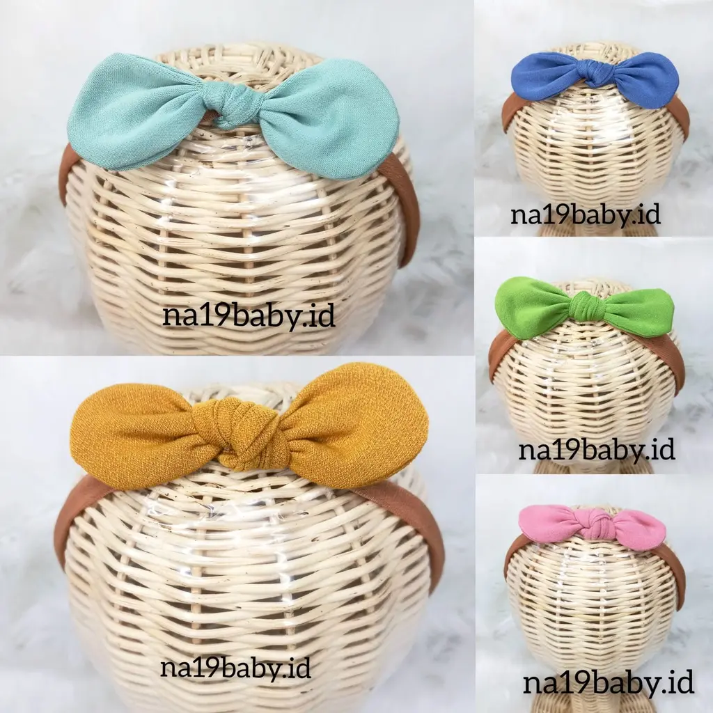 Bandana Bayi / headband baby newborn / bando anak perempuan (tali coklat) Accessories