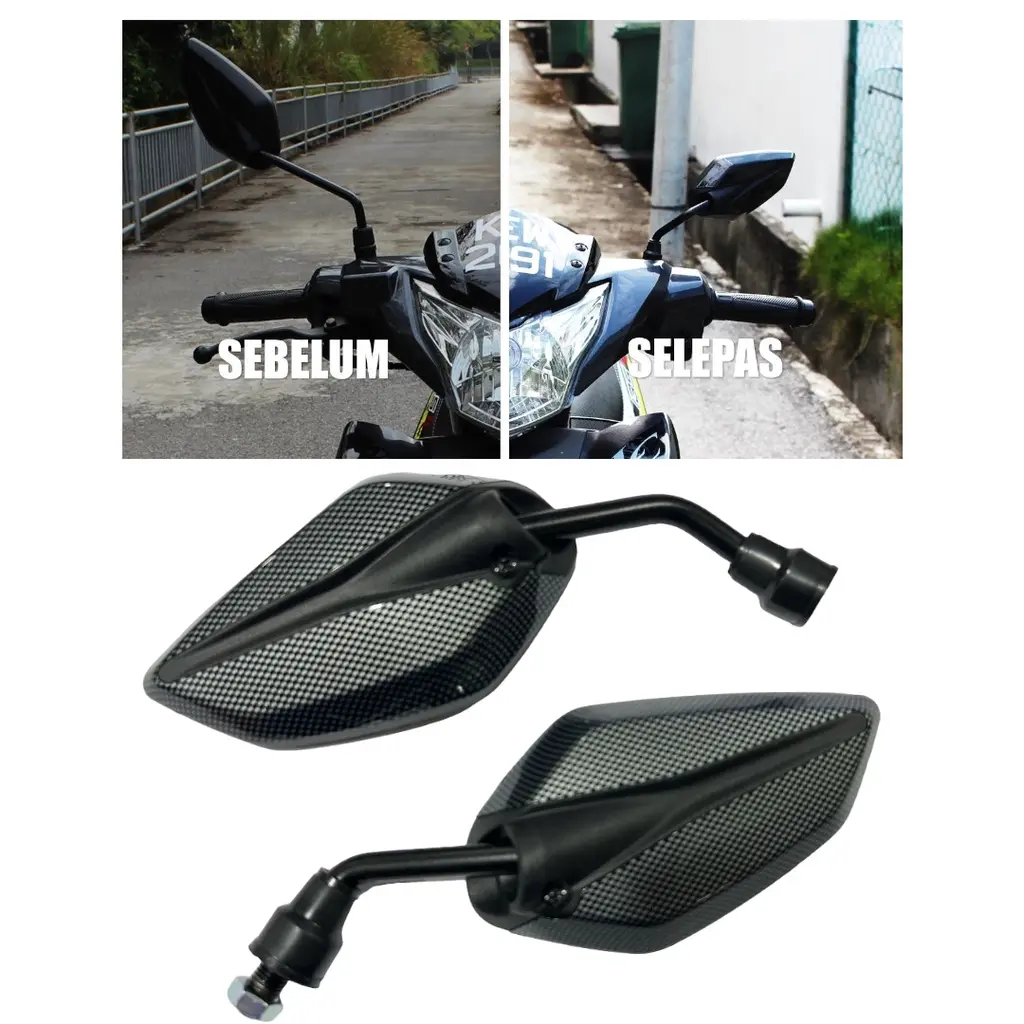 Honda Yamaha SIDE MIRROR RS150 RSX150 EX5 VARIO Y15ZR Y16ZR LC135 SRL110 SRL115 VF3I W125 W100 W110 ADV150 PCX150 MT15 Motorcycle