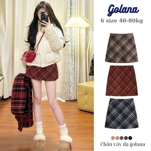 Chân váy chữ A form cơ bản Chân Váy Dạ Ngắn siêu cá tính Có quần trong Có bigsize CV19