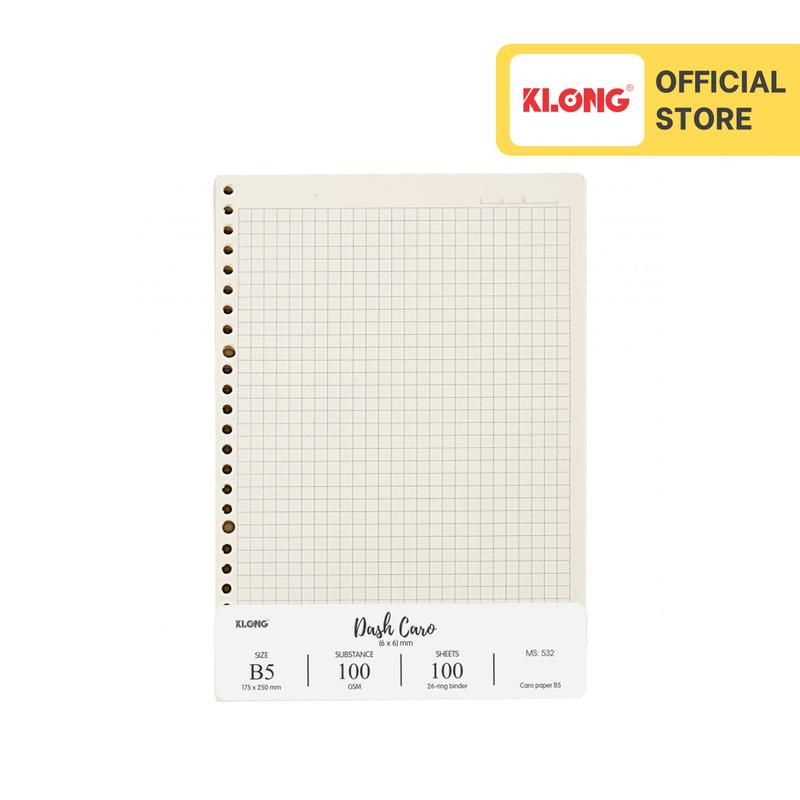 Ruột sổ còng Dash Caro KLONG B5 100 76 – 100 tờ 200 trang ; MS: 532