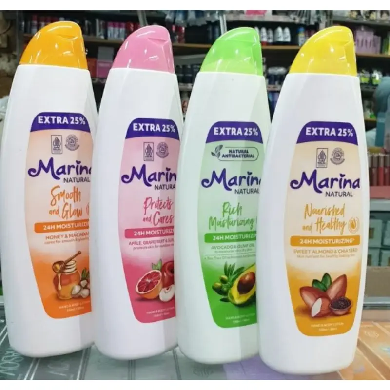 Body Lotion MARINA Natural 190ml Melembutkan Mencerahkan Tubuh