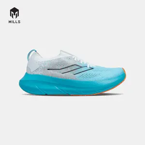 MILLS SEPATU LARI RUNNING SHOES ENERMAX NANOKNIT M2 WHITE/JAVA.CYAN/BLACK 9108107