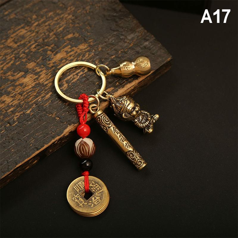 Product Introduction of Black Myth Wukong Game Peripheral Keychain Golden Cudgel Brass Copper Cash HD Double-Sided School Bag Luggage Car Pendant 33