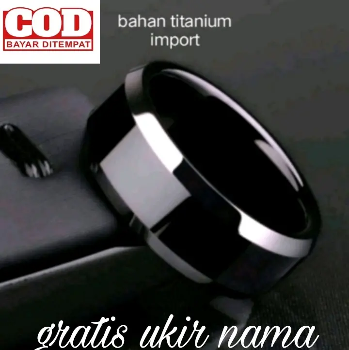 cincin ukir nama couple bucin titanium 3