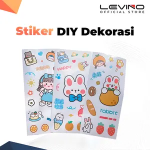 LEVINO Stiker DIY Dekorasi Laptop/iPad/Tablet PC Gadget Cantik Love/Cake/Peach Lucu imut