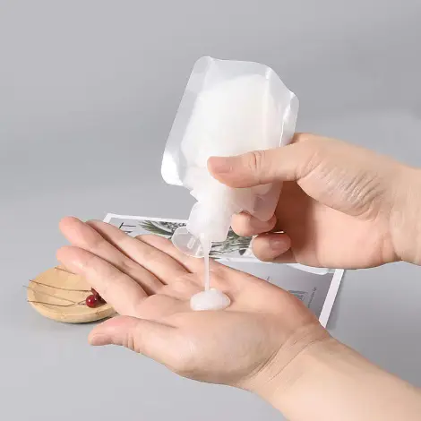 BISA COD H5773 Travel Pouch Botol Refill Transparan Shower Gel Shampoo Portable Plastik 4