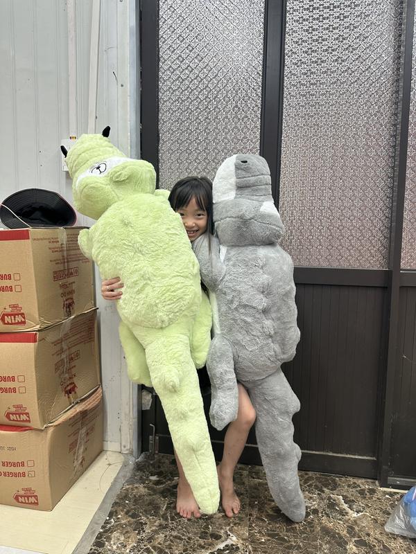 gấu bông cá sấu lông xù , lông mịn  ,  gối ôm đồ chơi Thú Nhồi Bông Thú Bông