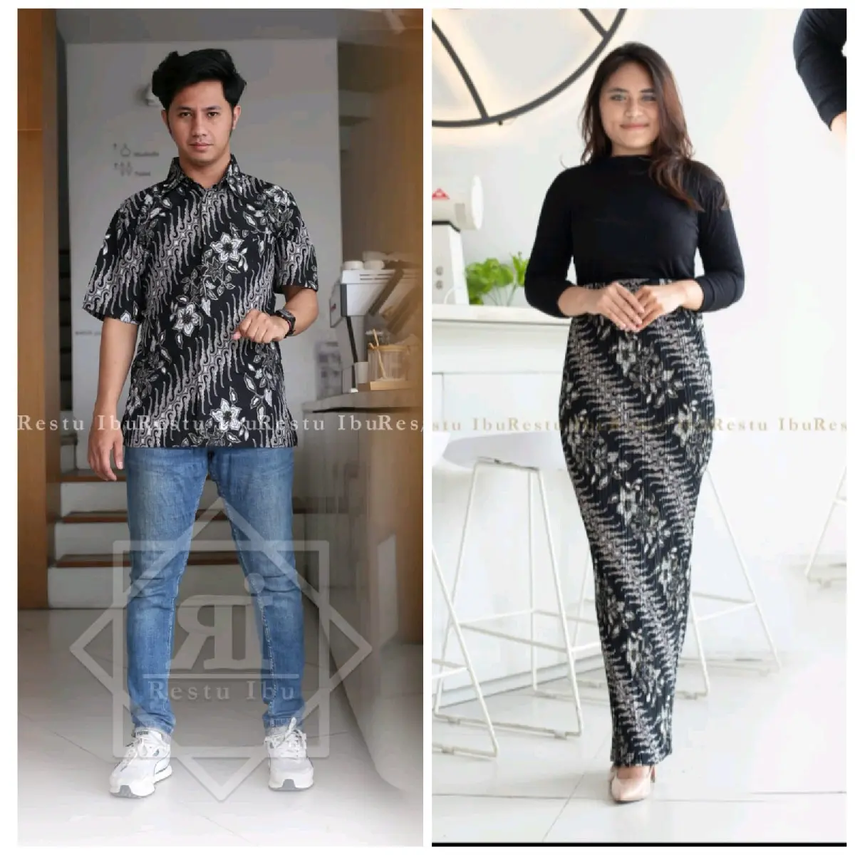 Baju Couple Set Batik Kemeja Pendek dan Rok Plisket (Part 1) by AgnaKebaya Motif Pasangan  Kondangan  Sarimbit  Panjang Semi Kebaya Katun Wanita Seragam Keluarga Wisuda Lamaran