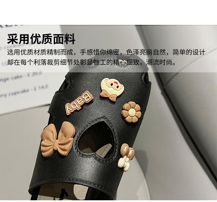 Product Introduction of Closed Toe Half Slippers Women's Summer Korean Style Outdoor Wear Summer Foreign Style Sweet New Ins Fairy Style Bow Flat Slippers 4