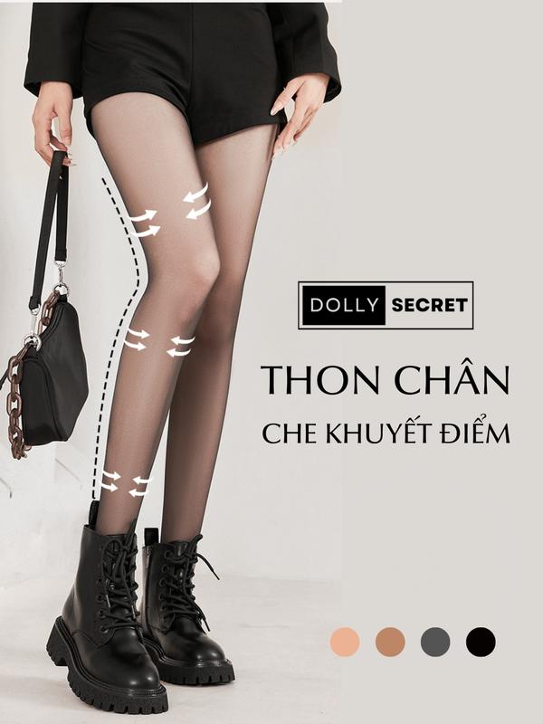 T37 Quần tất tàng hình thon chân che khuyết điểm DOLLY SECRET mềm mịn dai bền T37 Nữ