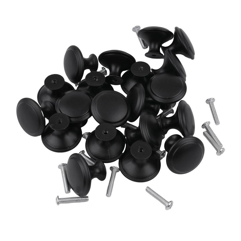 HOMEDIY 20Pcs Door Knobs Cabinet Handles Cupboard Drawer Kitchenathroom Metal black 1