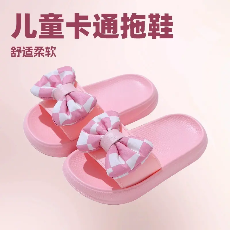 Slippers Bow Little Princess Girls Cute Outdoor Cross-Border Summer Children'S Soft Bottom Indoor Children'S Shoes Children'S Sandals