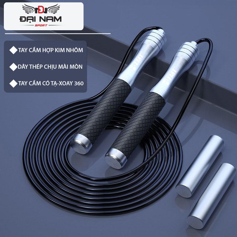  Dây Nhảy Tập Gym TMT13 Tích Hợp Tạ Sắt Tay Cầm Dây Lõi Thép Bọc Nhựa PVC 