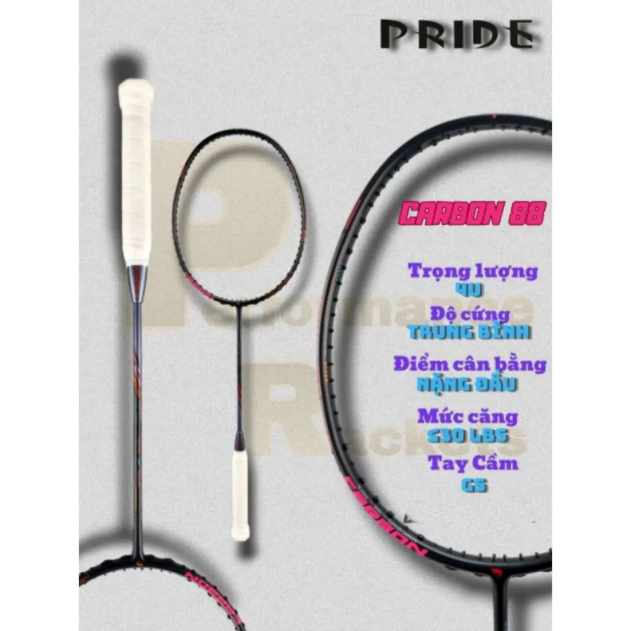 Vợt cầu lông Pride Carbon 88- chính hãng
