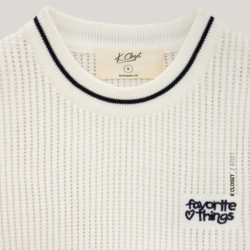 Áo len dệt kim cổ tròn Favorite Things K Closet A1011 Nữ Women 5