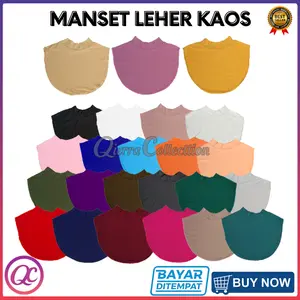 Manset Leher / toga / penutup leher READY STOK Bahan KAOS Allsize