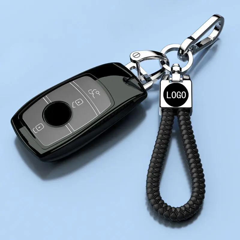 Car Key Case, Smart Key Fob Case, Key Fob Cover Compatible with Mercedes-Benz A, C, E, S, CLA, CLS, GLA, GLB, GLC, GLE, GLA, G Glass 2017-2024