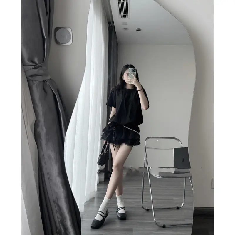[TẶNG KÈM QUẦN] Set bộ jumpsuit gió su chân váy phối ren kèm dây ngọc sang chảnh HB702 Nữ Áo Women 1
