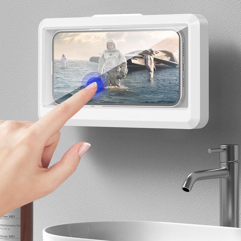 Product Introduction of 360-Degree Rotatable Smartphone Stand, Waterproof Shower Cellphone Holder, Wall Mounted Phone Holder for Bathroom, Kitchen & Home, Smartphone Accessories 15
