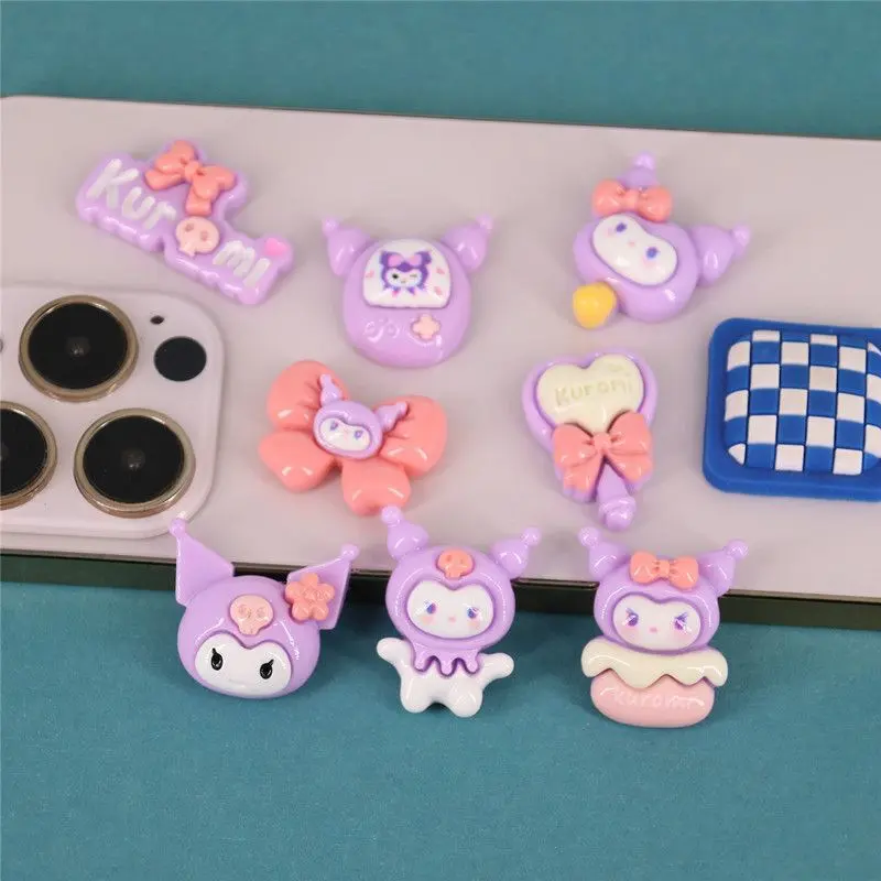 Trêu ghẹo Kuromi, Charm Giày 3D Hoạt Hình, Có Thể Tháo Rời, Màu Đen, Phụ Kiện Tự Làm, Charm Giày, Thiết Kế Hoa, Phát Hành Năm 2025 5