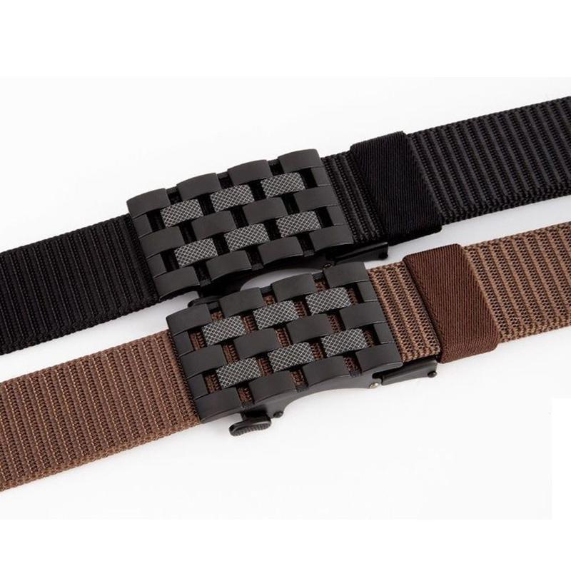 Thắt Lưng Nylon, Thương Hiệu Sang Trọng Của Nam Giới, Thích Hợp Cho Golf, Thể Thao, Công Sở Thường Ngày Dệt, Dây Thắt Lưng, Khóa Tự Động, Dây Thắt Lưng 5