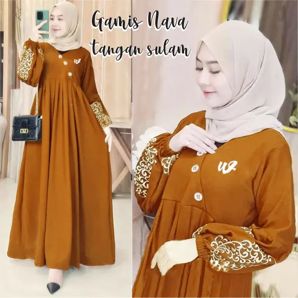 Gamis Nava Tangan Sulam 597 NETMODE 4